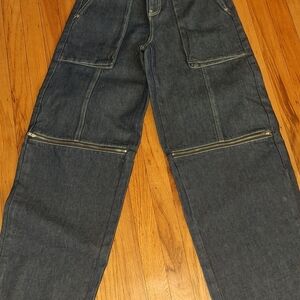 Dark Denim Cargo Pants